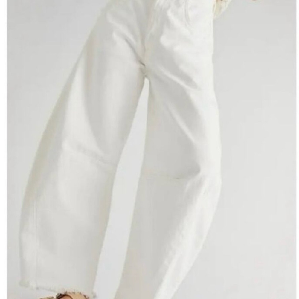 Citizens of Humanity high waisted Horseshoe Barrel jeans WHITE 26 - Picture 3 of 7